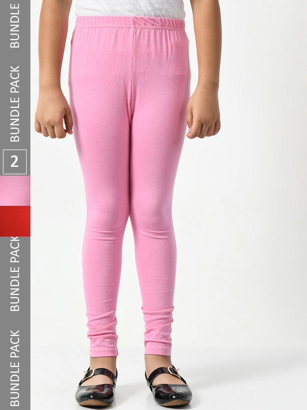 BAESD Girls Pack Of 2 Churidar-Length Leggings-picture-15