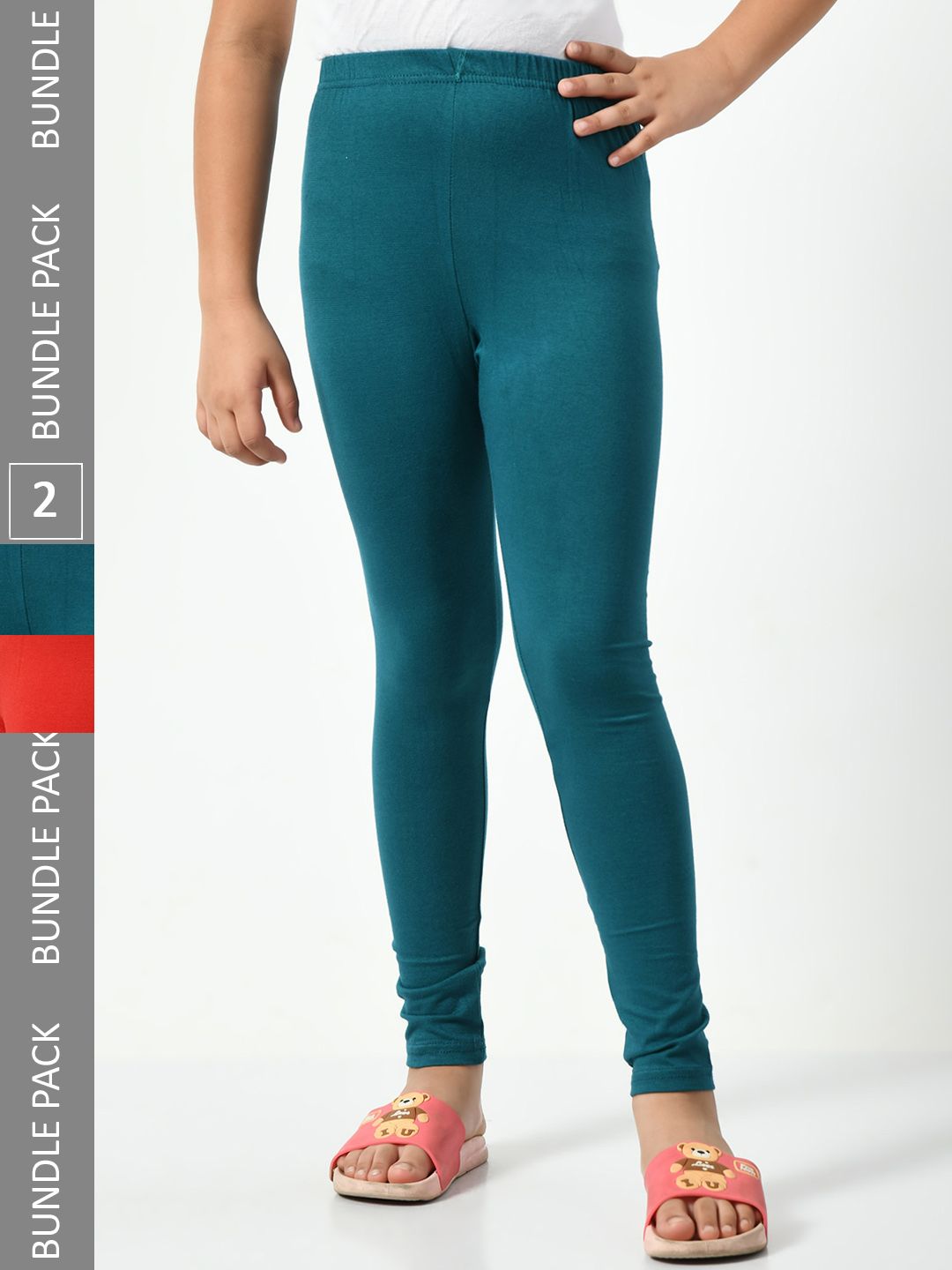 BAESD Girls Pack of 2 Ankle-Length Cotton Leggings-picture-36