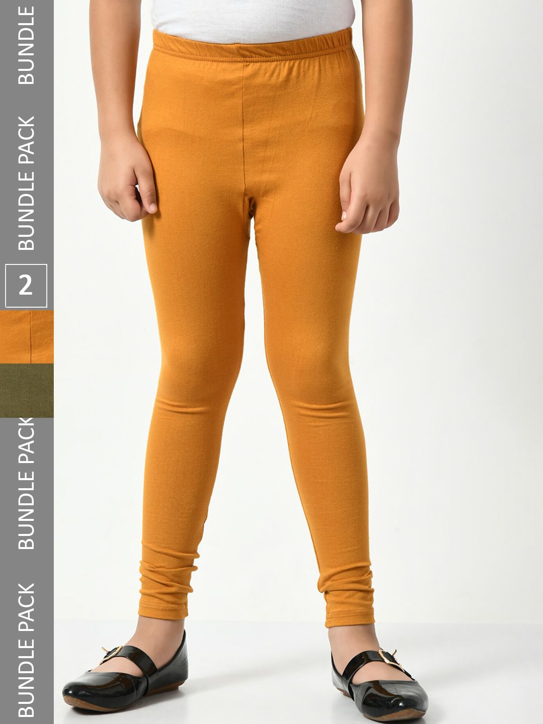 BAESD Girls Pack Of 2 Churidar-Length Leggings-picture-45