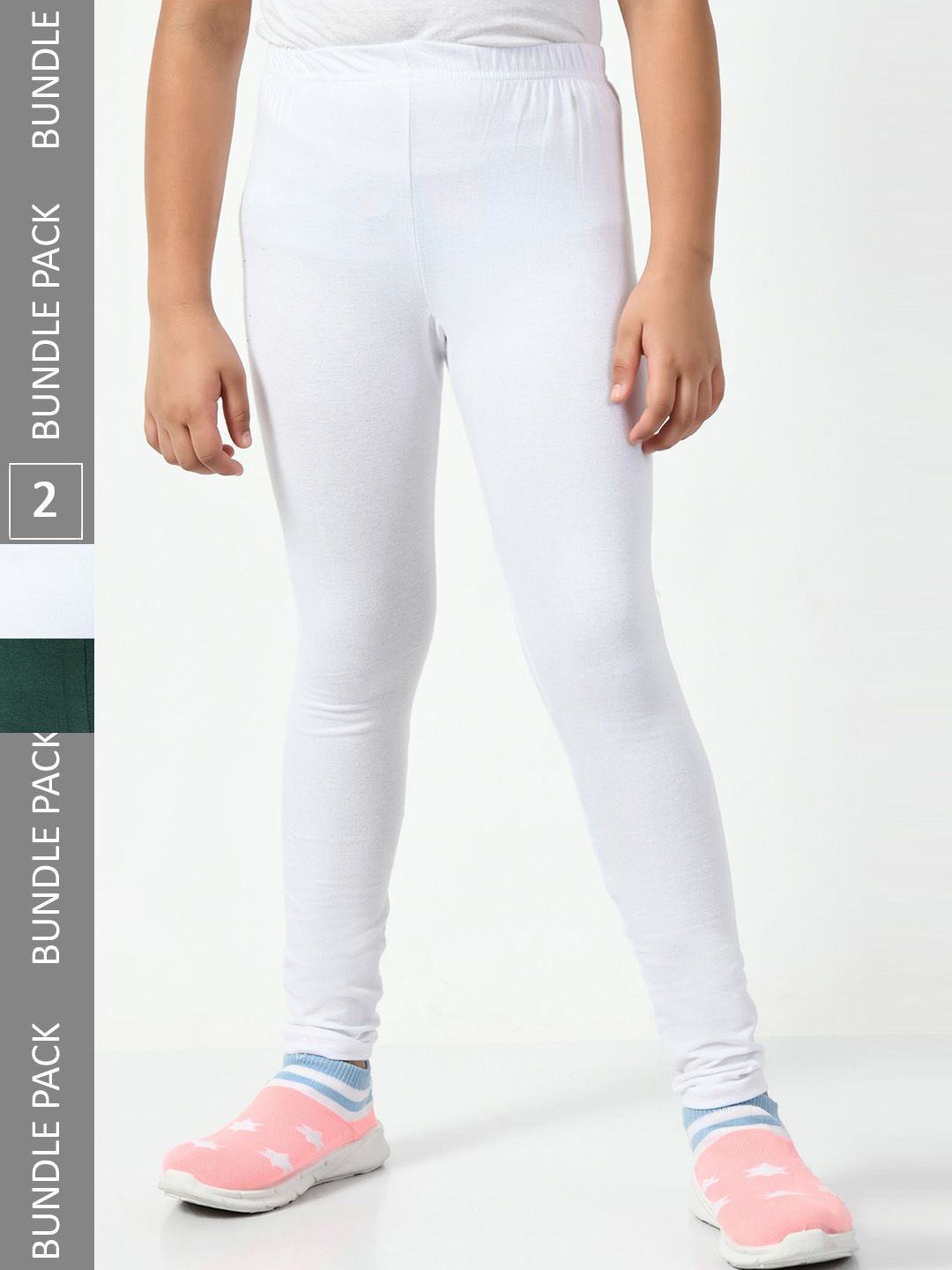 BAESD Girls Pack Of 2 Churidar-Length Leggings-picture-33