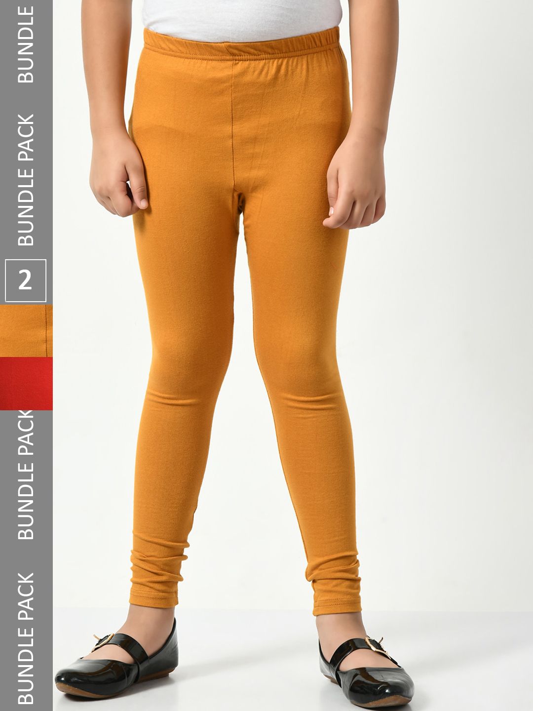 BAESD Girls Pack Of 2 Super Soft Cotton Ankle-Length Leggings-picture-21