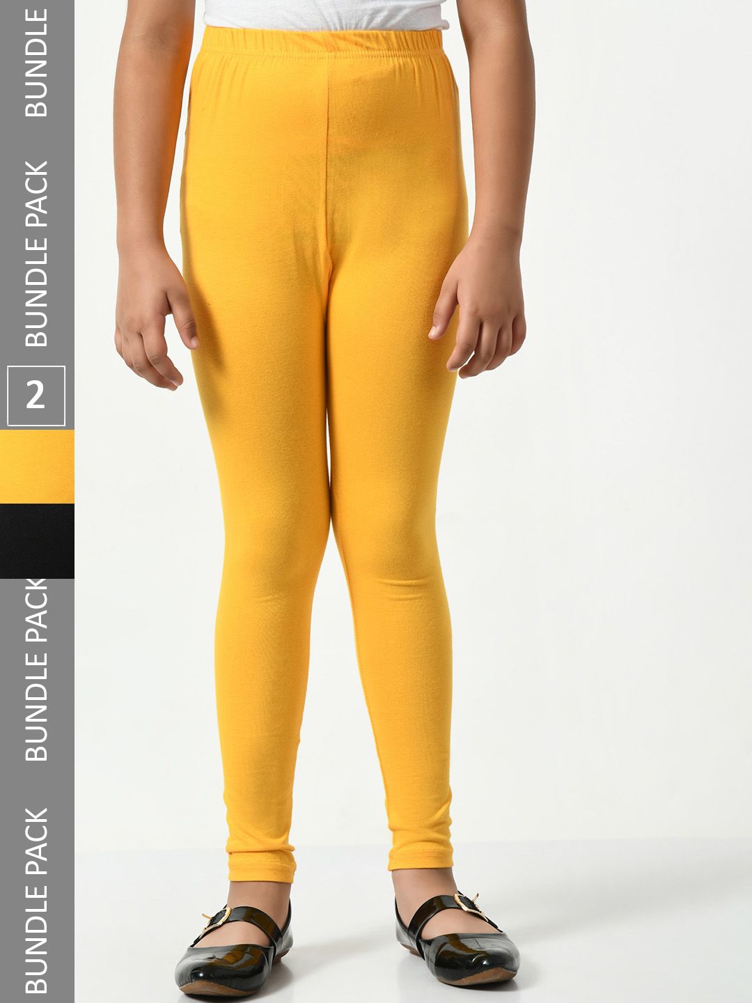 BAESD Girls Pack Of 2 Churidar-Length Leggings-picture-25