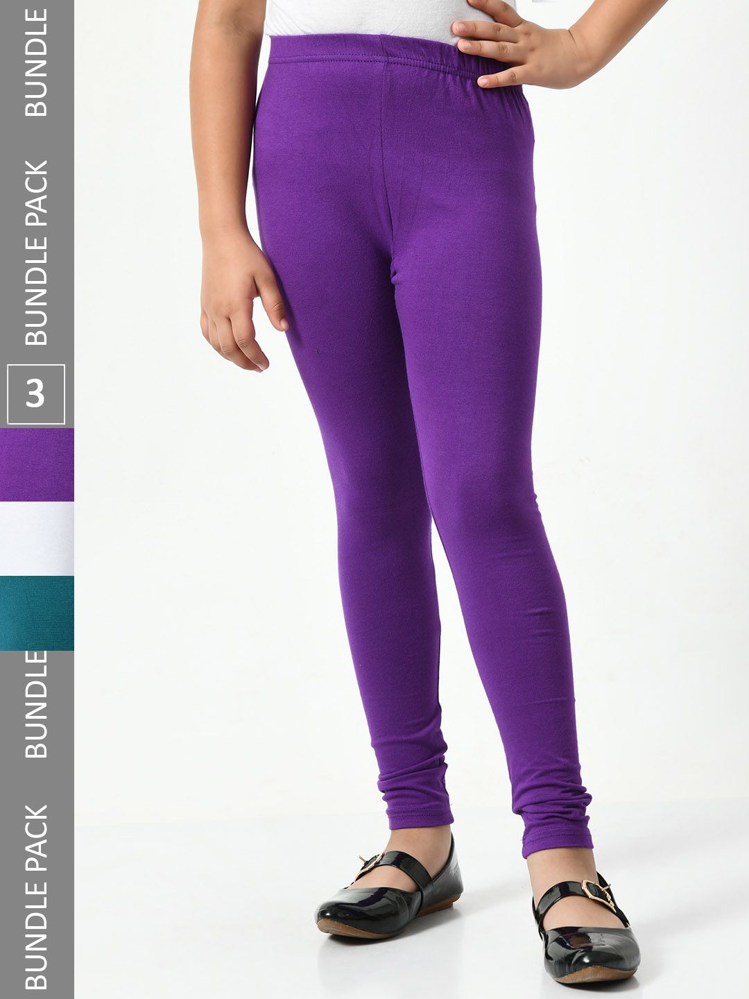 BAESD Girls Pack Of 3  Super Soft Ankle-Length Leggings-picture-11