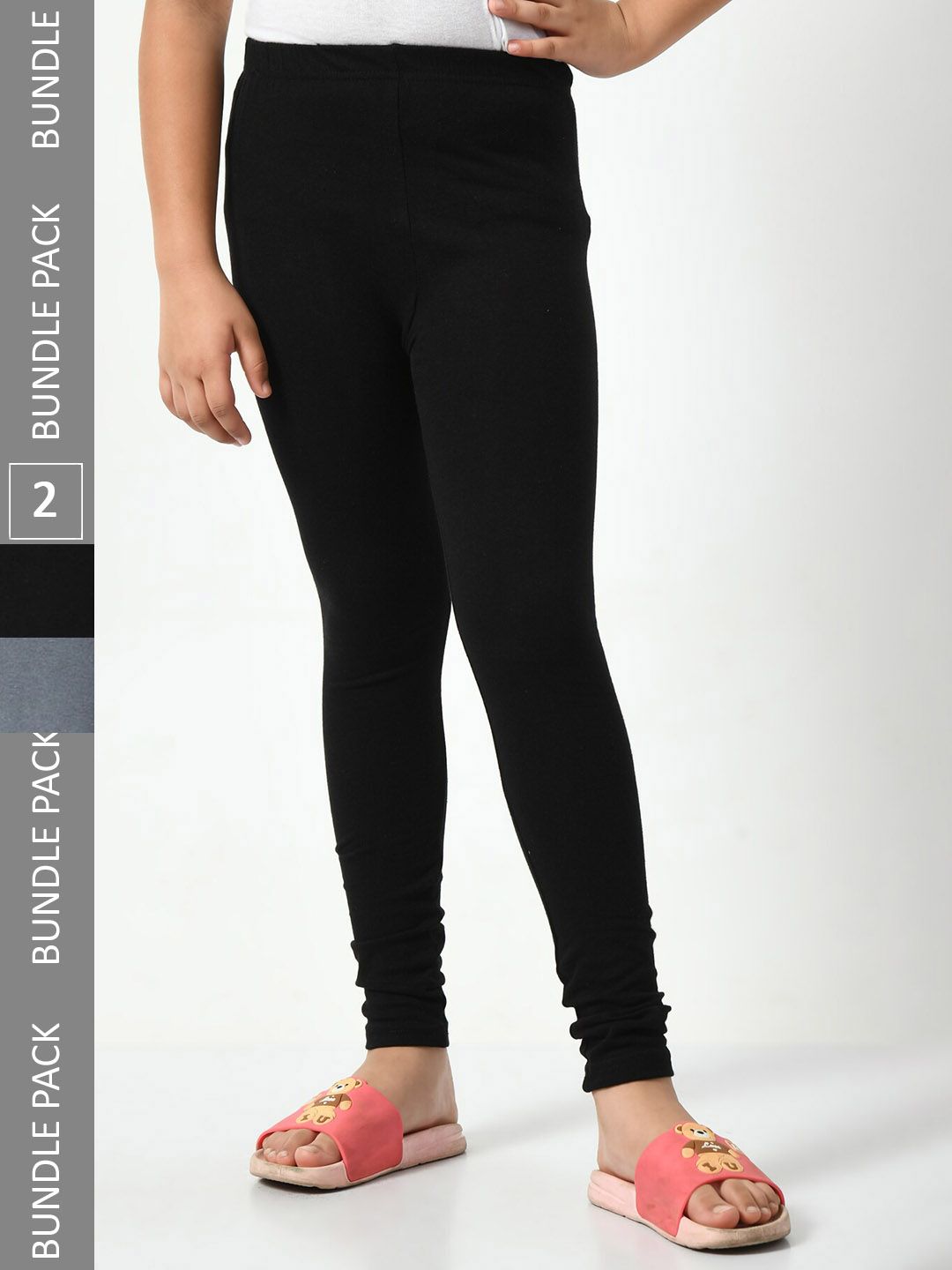 BAESD Girls Pack Of 2 Ankle-Length Leggings-picture-23