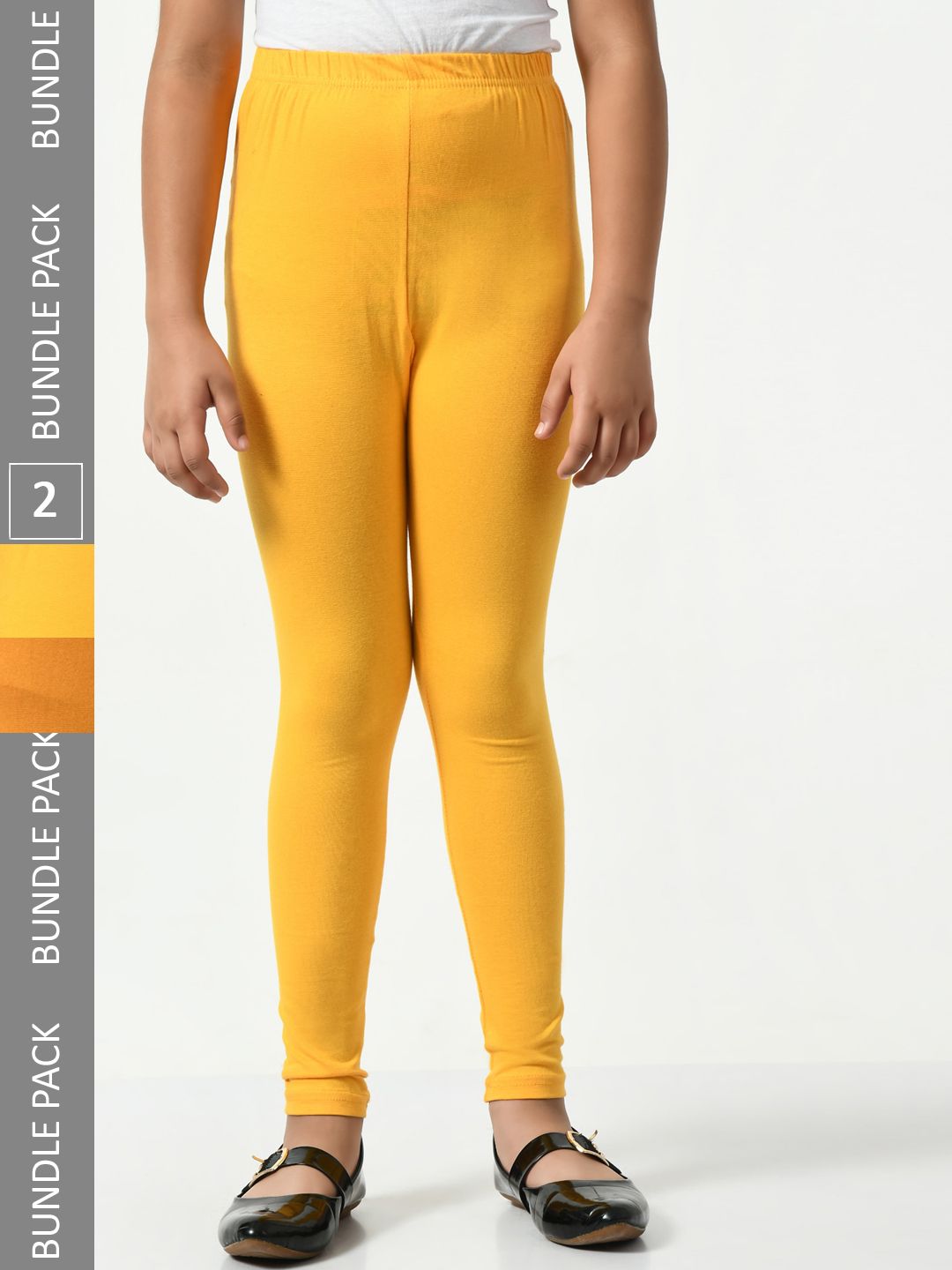 BAESD Girls Pack of 2 Churidar-Length Super Soft Cotton Lycra Leggings-picture-36