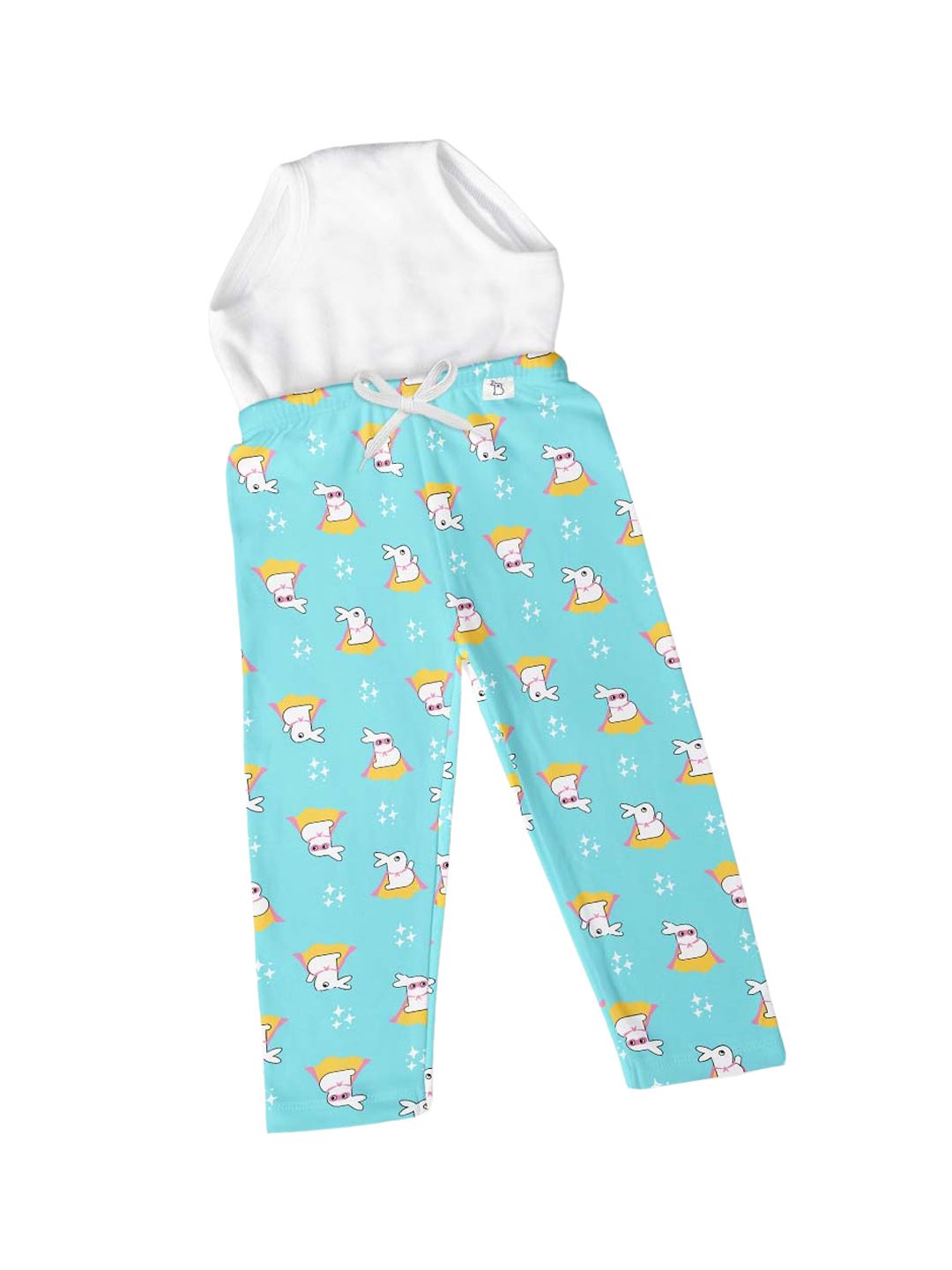 SuperBottoms Kids Cotton Diaper Pants with Drawstring - Blue-image-18