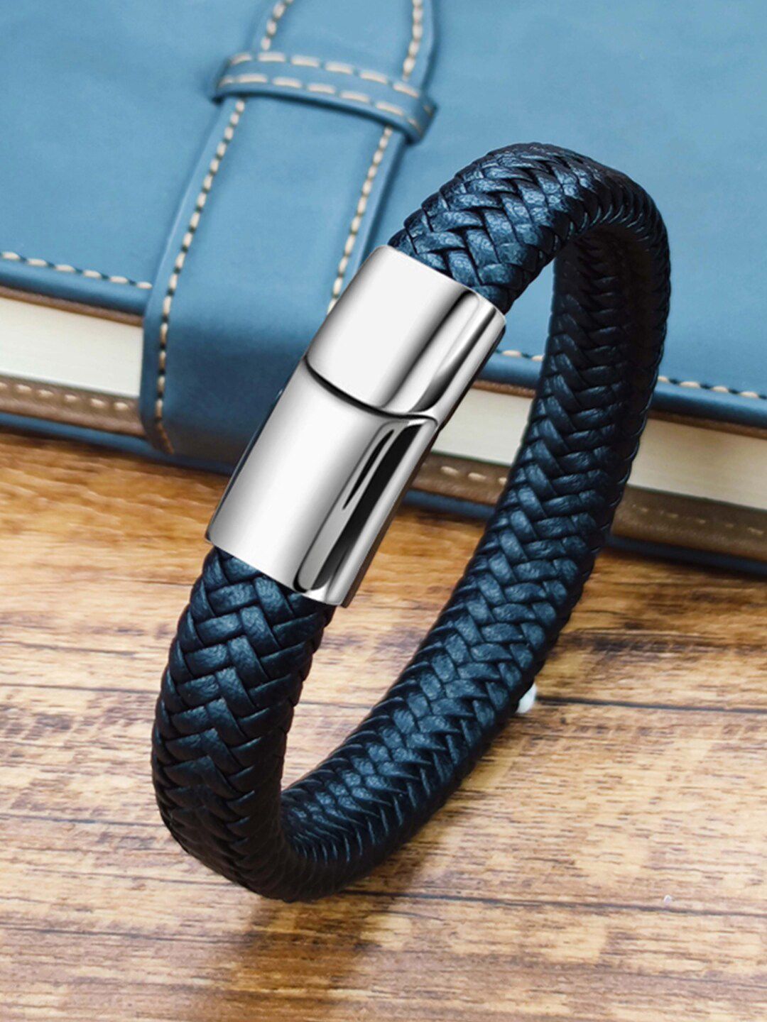 YouBella Men Leather Wraparound Bracelet-picture-30
