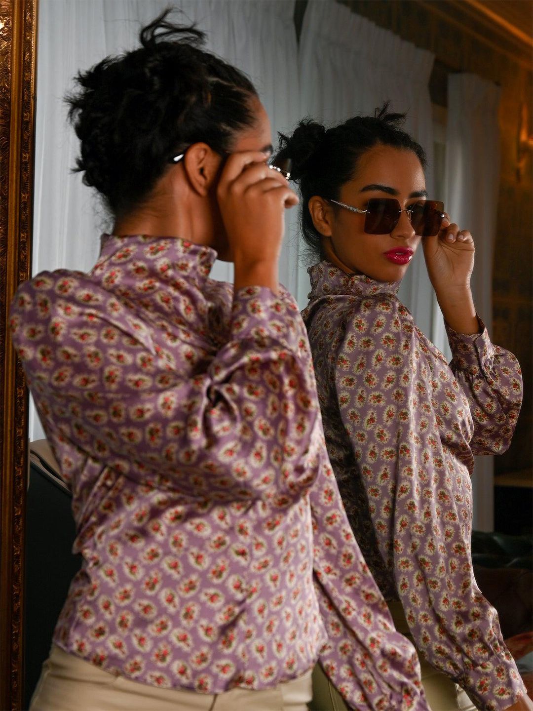 ODETTE Women Square Sunglasses With UV Protected Lens-picture-10