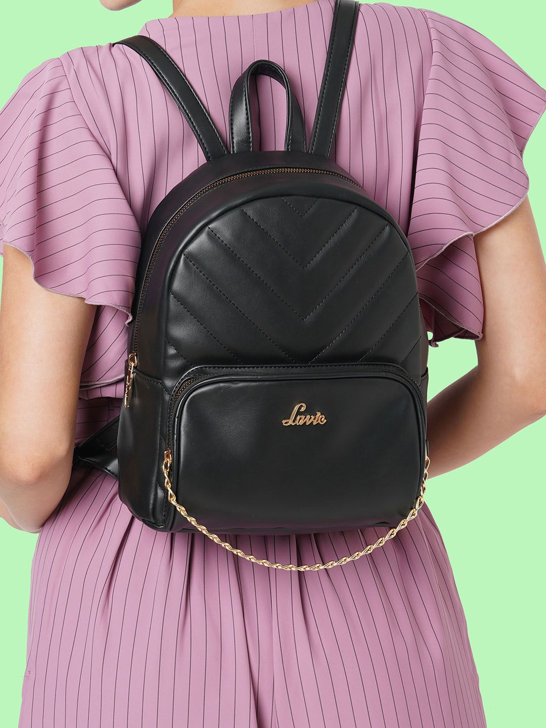 Lavie Textured Synthetic Leather Backpack Price History