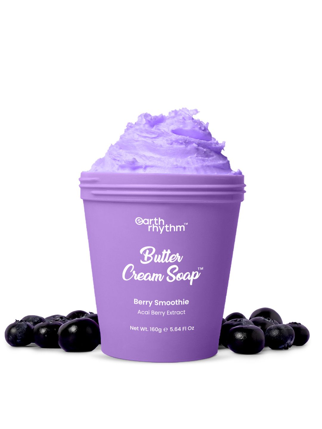 Earth Rhythm Berry Smoothie Butter Cream Soap with Acai Berry & Shea Butter - 160g-image-27