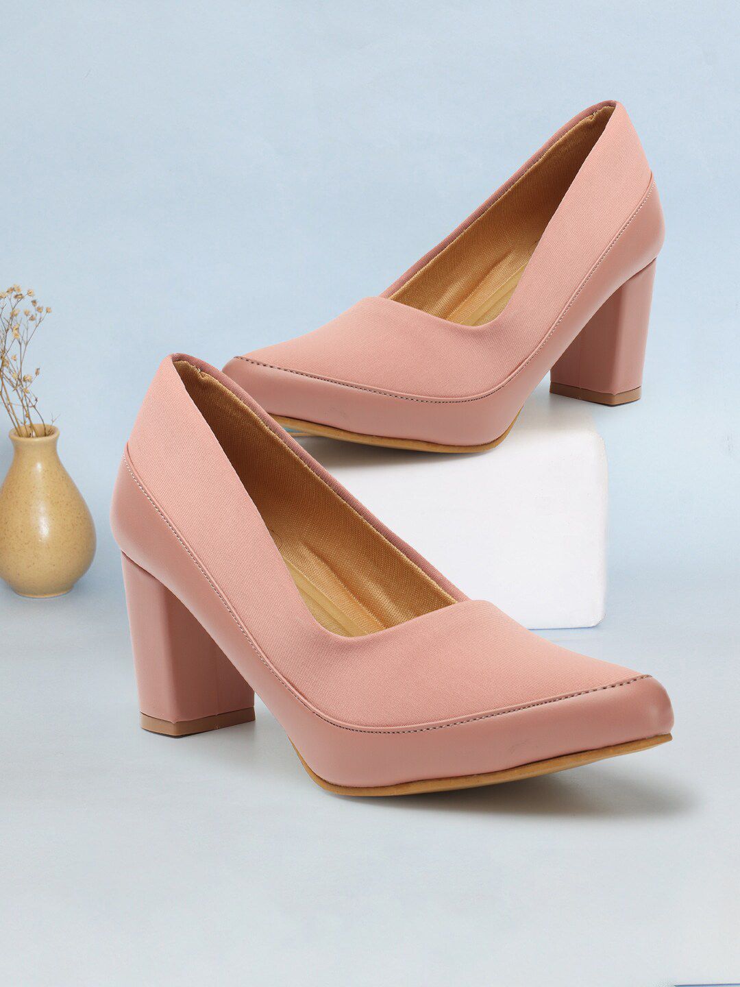 ICONICS Pointed Toe Work Block Pumps-picture-29