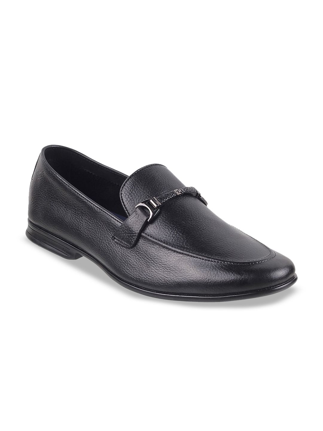 Metro Men Textured Leather Formal Loafers-picture-35