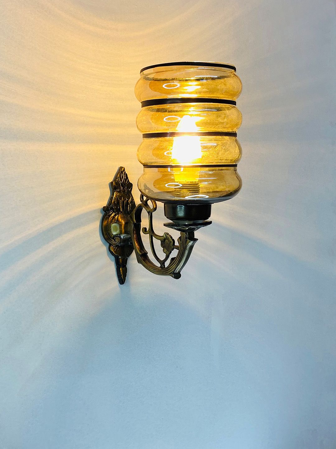 foziq Brown & Gold Toned Wall Pendant Lamp-picture-20