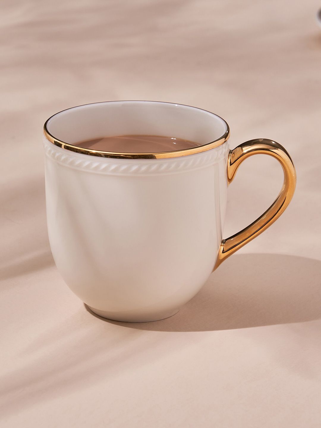 Home Centre White Solid Stoneware Mug - 180 ML-picture-49