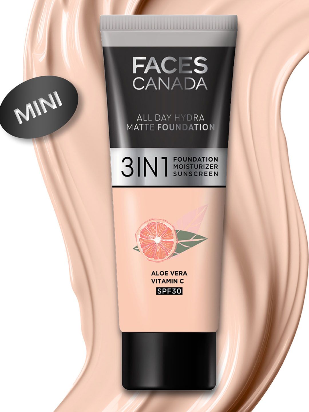 FACES CANADA SPF 30 All Day Hydra 3IN1 Mini  Matte Foundation+Moisturizer 15ml-Rose Ivory-image-23