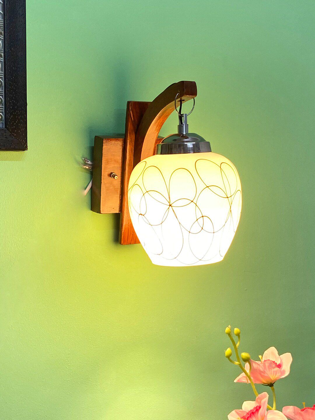 foziq White Printed Glass Wall Lamps-picture-22