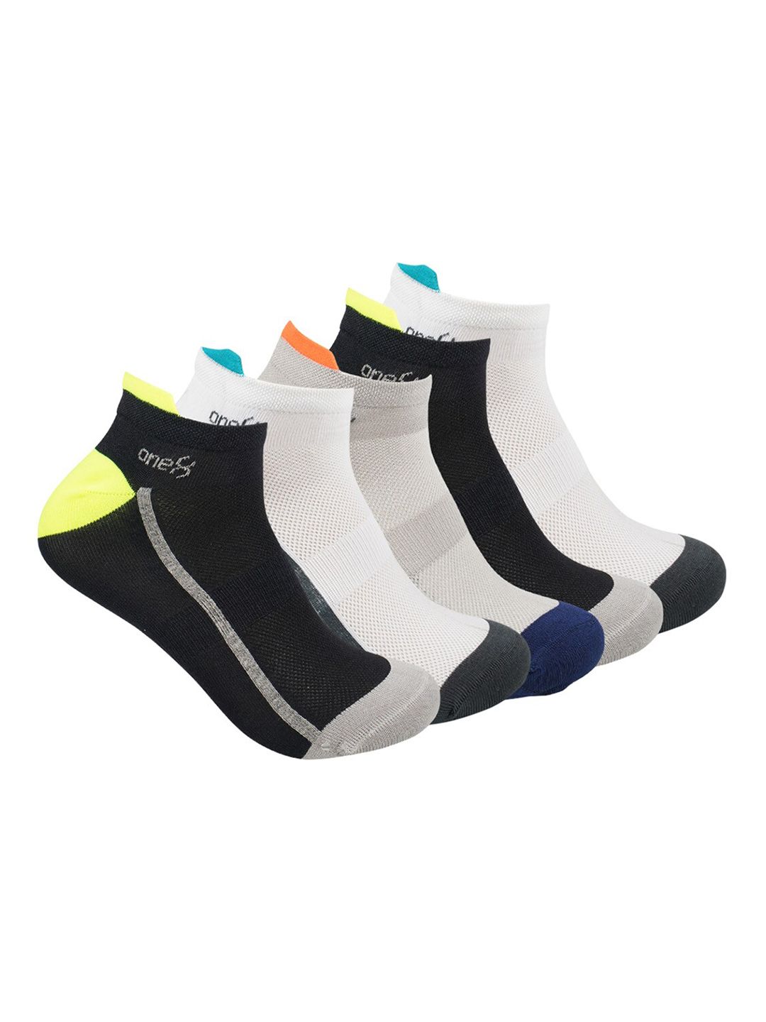 One8 Men Pack Of 5 Patterned Ankle Length Socks-picture-40