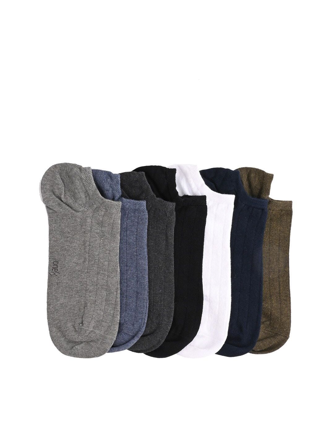 One8 Men Pack Of 4 Patterned Shoe Liner Socks-picture-33