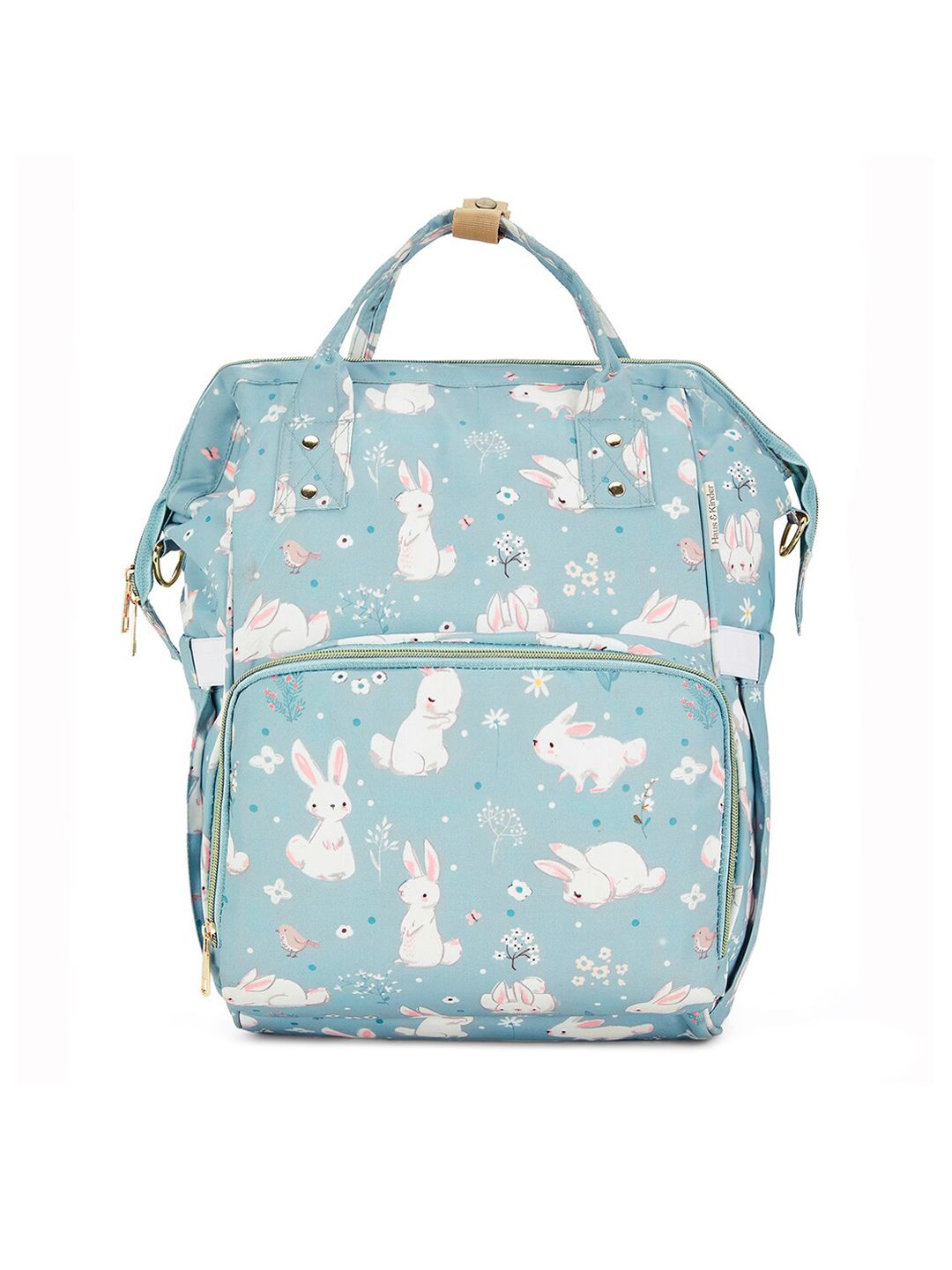 haus & kinder Kids Printed Canvas Water Resistant 20L Diaper Backpack