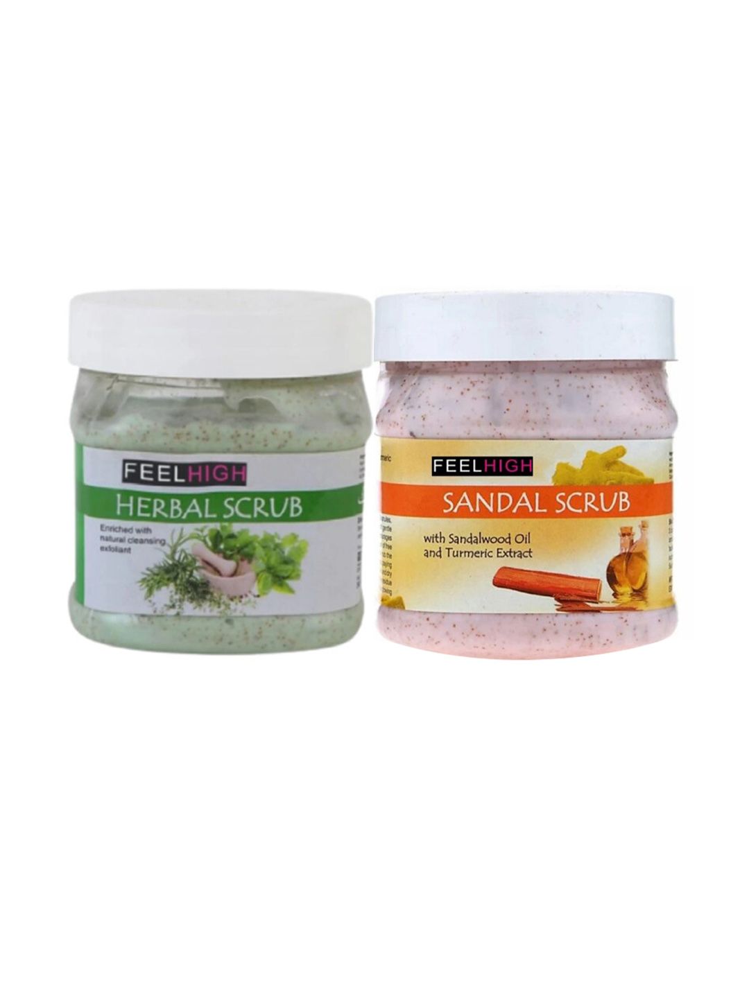 FEELHIGH Set Of 2 Herbal & Sandal Face Scrubs - 500 ml Each-picture-11