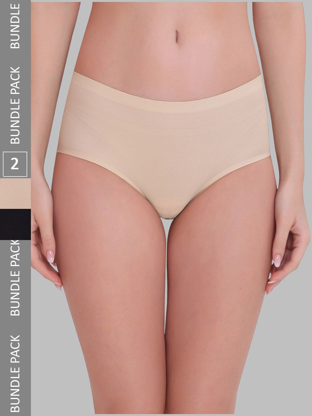 PLUMBURY Women Pack Of 2 Seamless Hipster Briefs-picture-38