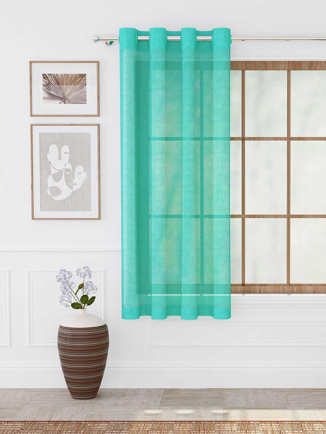 Story@home Serene Green Sheer Window Curtain-image-36