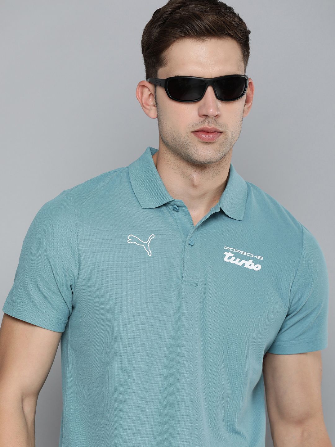 PUMA Motorsport Brand Logo Printed Polo Collar T-shirt