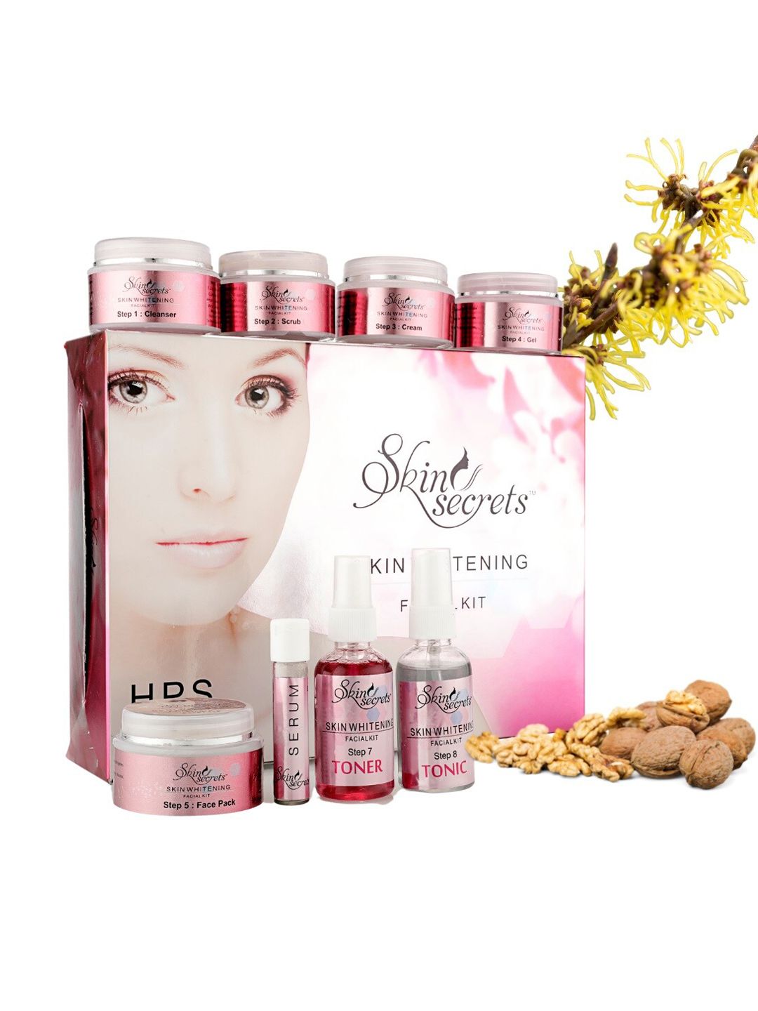 Skin Secrets 8 Step Skin Whitening Facial Kit To Provide Radiance & Even Skin Tone - 410g-image-47