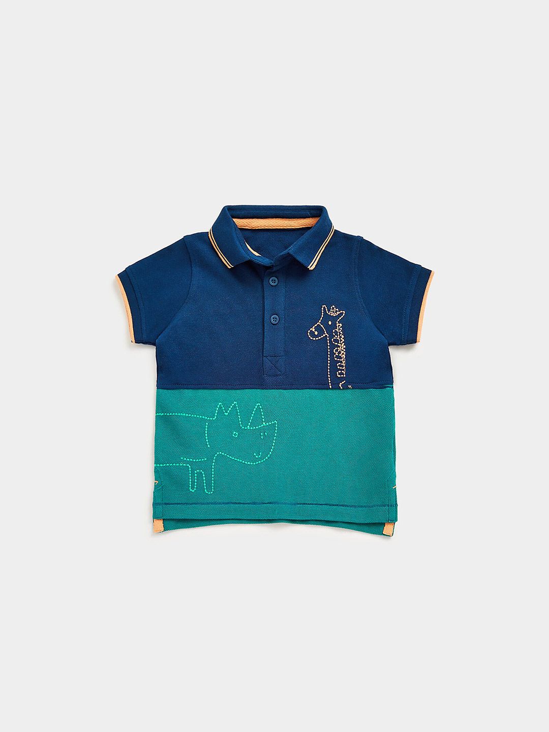 mothercare Infants Kids Colourblocked Pure Cotton T-shirt-picture-18