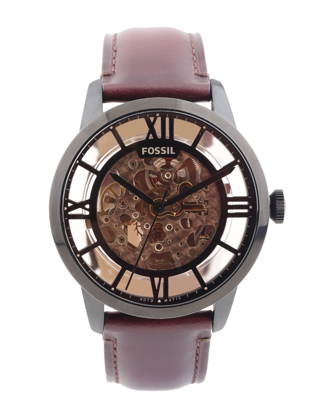 Fossil Men Black Automatic Dial Watch Me3098 Price History