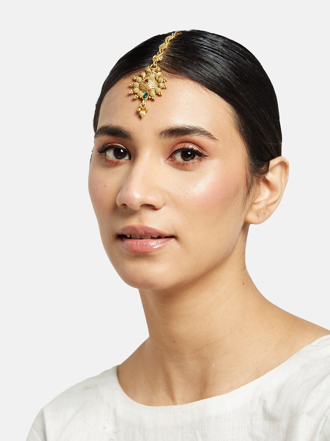 ATIBELLE Set Of 2 Gold-Plated Mangalsutra & Maang Tika