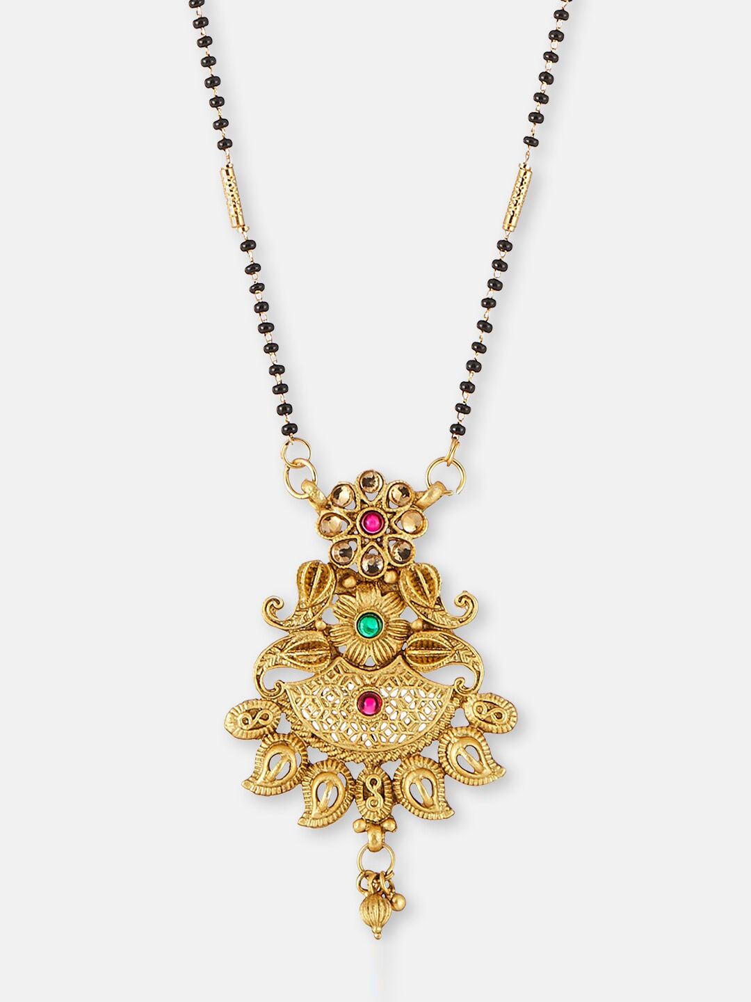 ATIBELLE Set Of 2 Gold-Plated Mangalsutra & Maang Tika