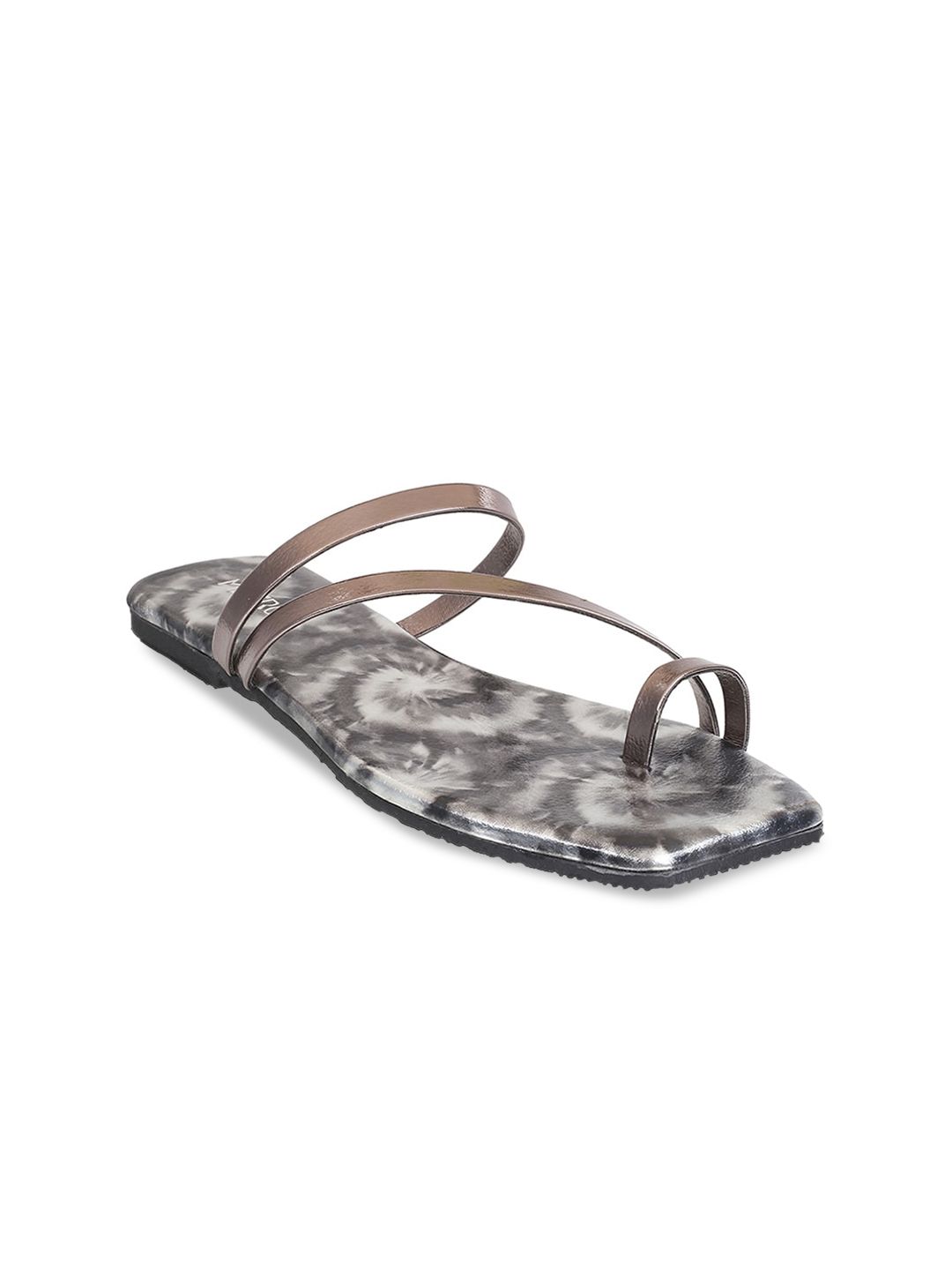 Metro Printed Strappy One Toe Flats-picture-14