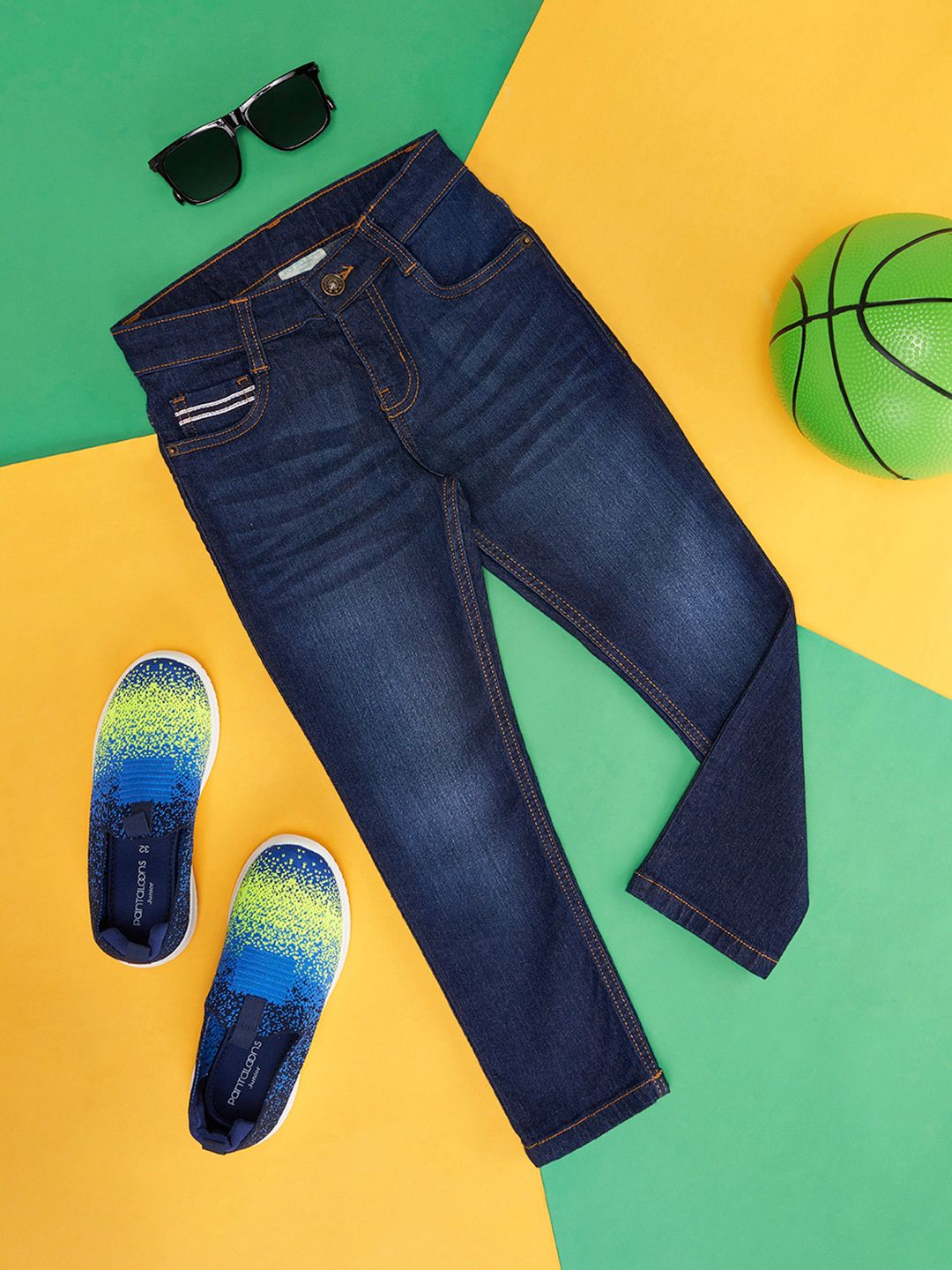 Pantaloons Junior Boys Light Fade Clean Look Jeans-picture-41