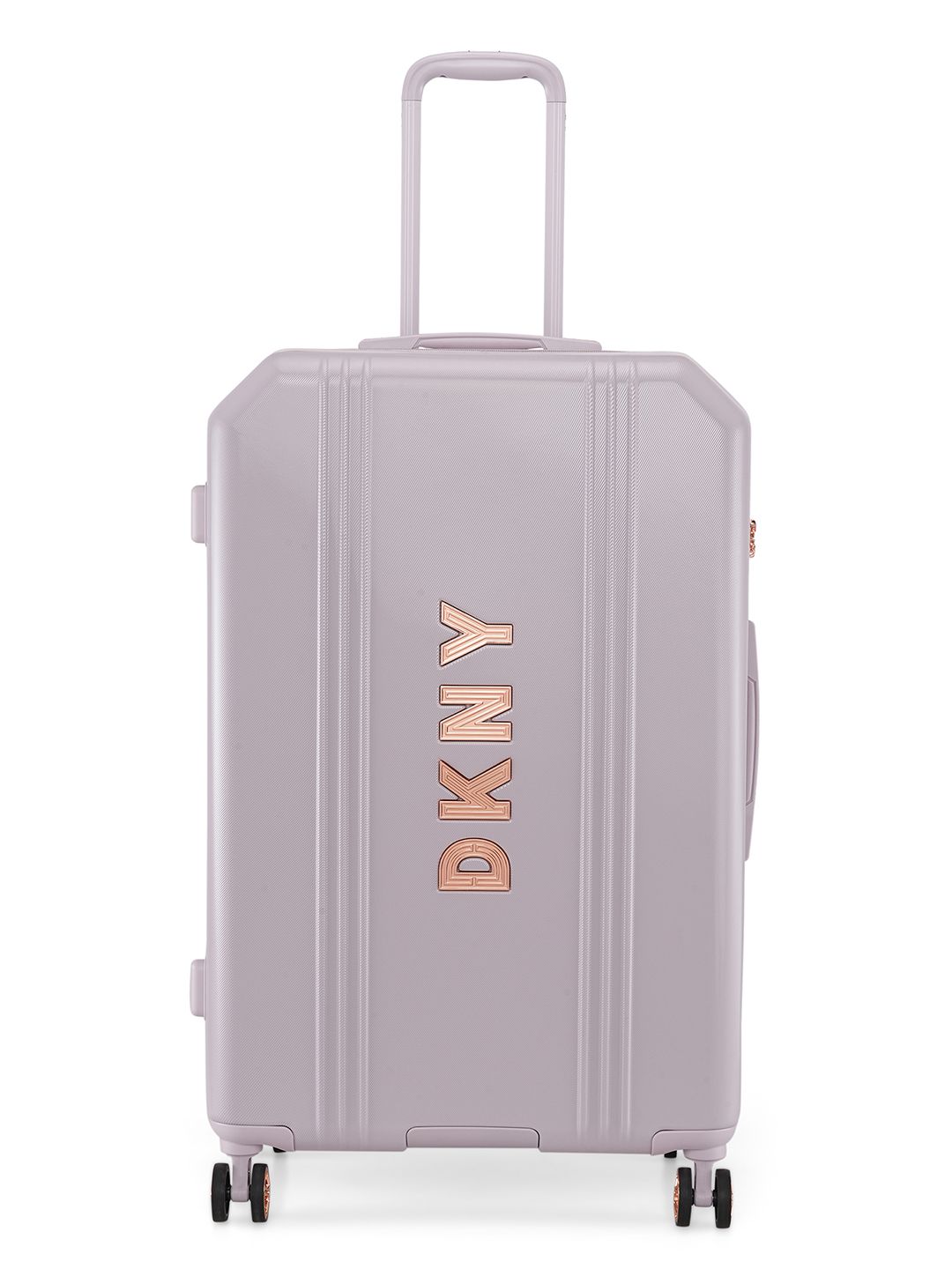 DKNY Show Stopper Brand Logo Textured Hard-Sided Large Trolley Bag- 56 Litres-image-22