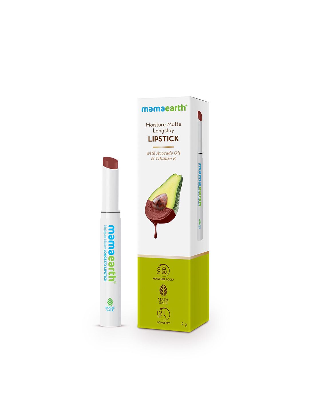 Mamaearth Moisture Matte Longstay Lipstick with Avocado Oil & Vit E 2g - Hazenut Brown 16-image-20