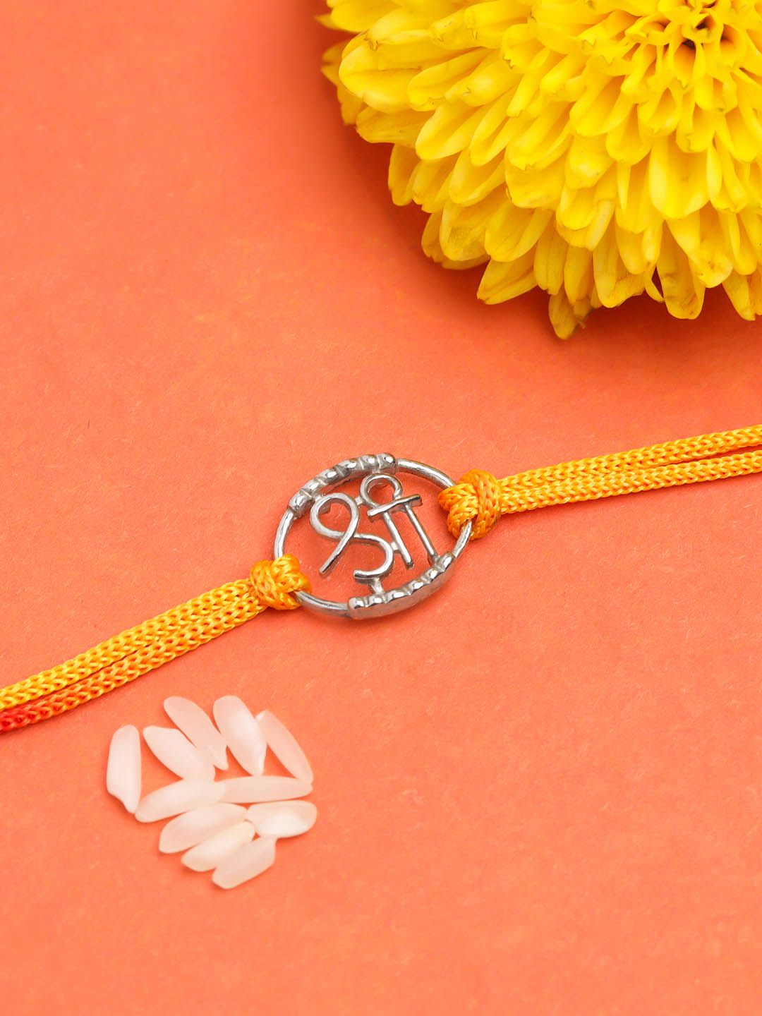 GIVA 925 Sterling Silver Shree Rakhi With Roli Chawal-picture-12