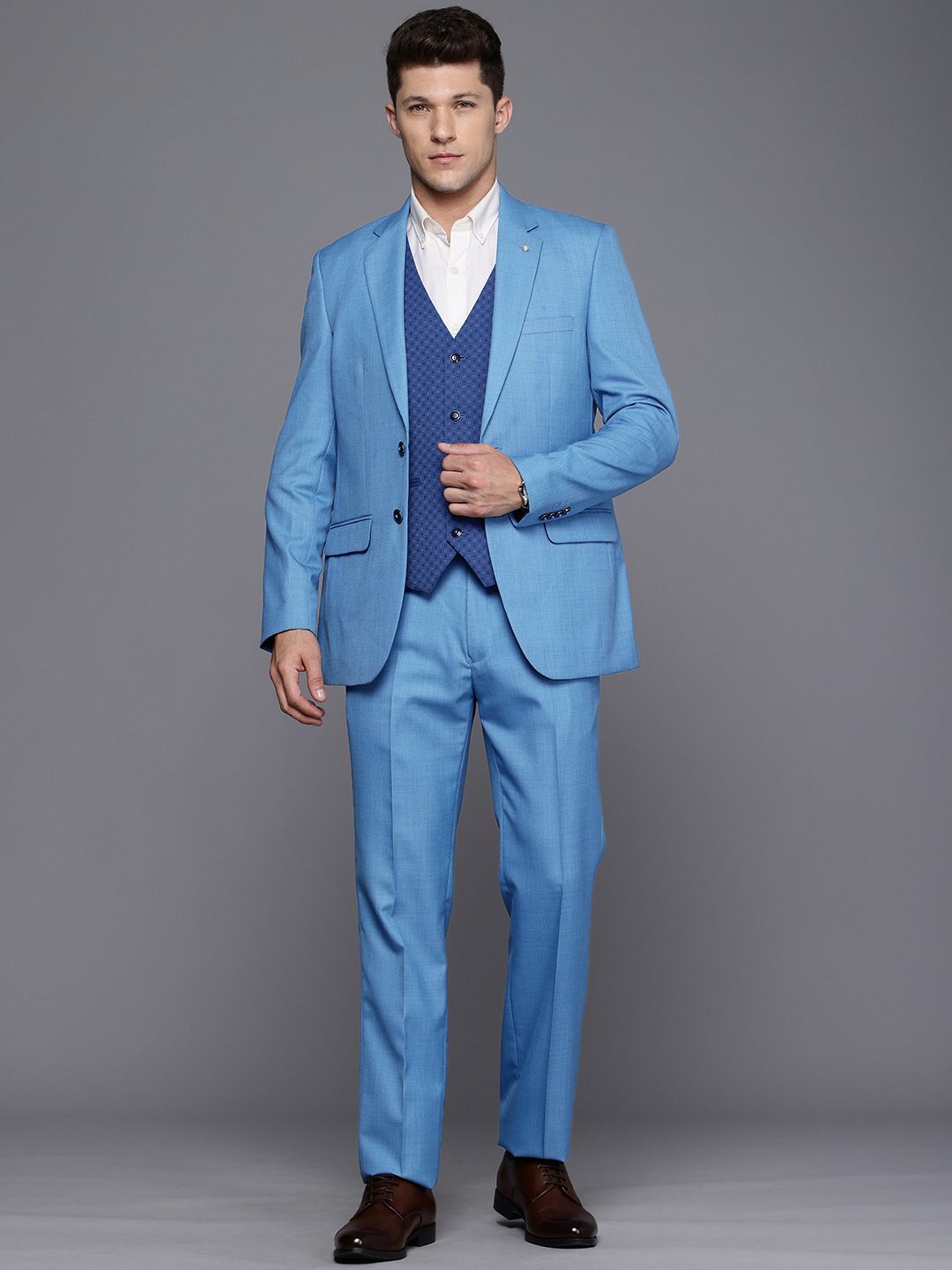 Raymond Contemporary Fit 3 Piece Party Suit-picture-33