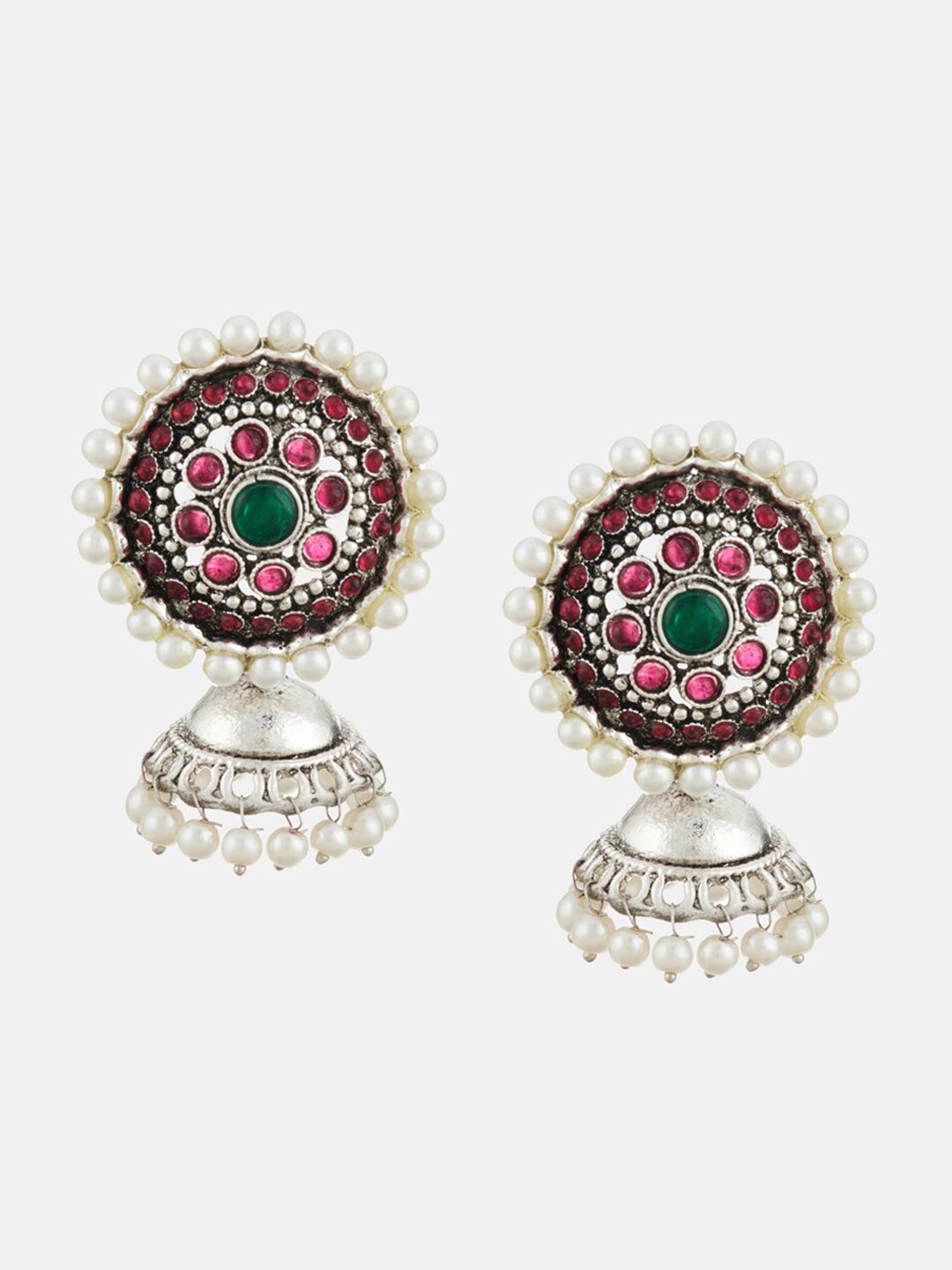 ATIBELLE Set of 2 Contemporary Jhumkas Earrings