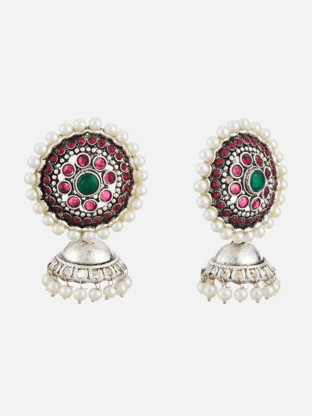 ATIBELLE Set of 2 Contemporary Jhumkas Earrings