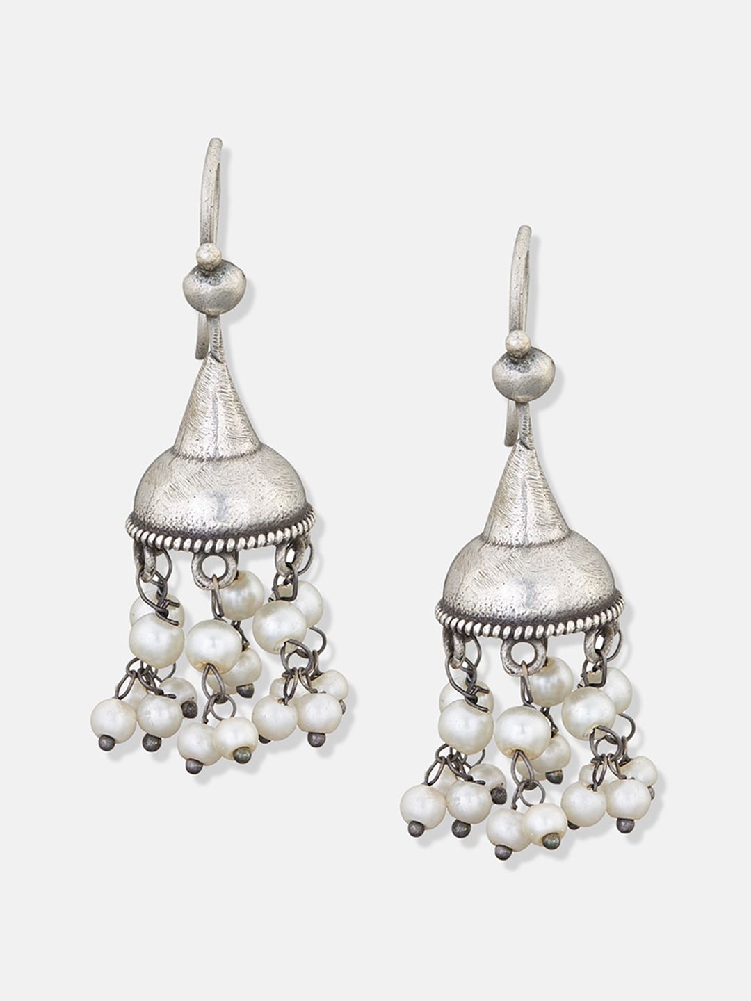 ATIBELLE Set Of 2 Silver-Plated Contemporary Drop Earrings