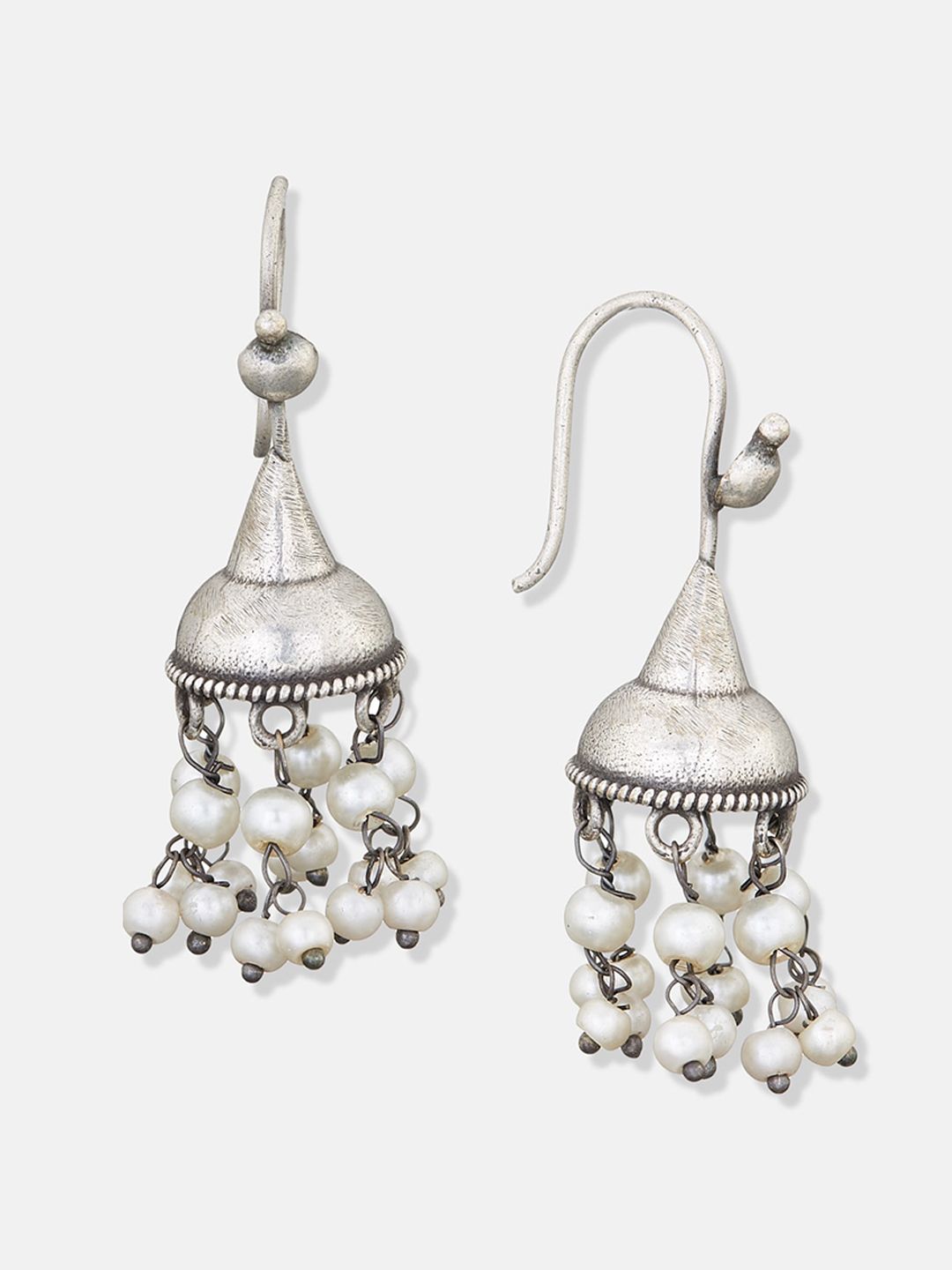 ATIBELLE Set Of 2 Silver-Plated Contemporary Drop Earrings
