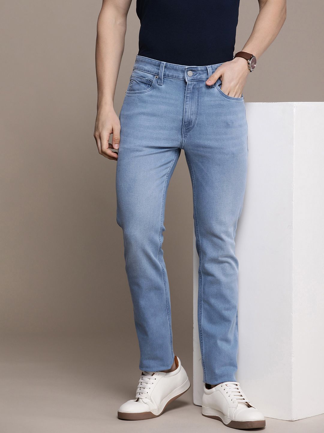 French Connection Men Slim Fit Light Fade Stretchable Jeans - Price History