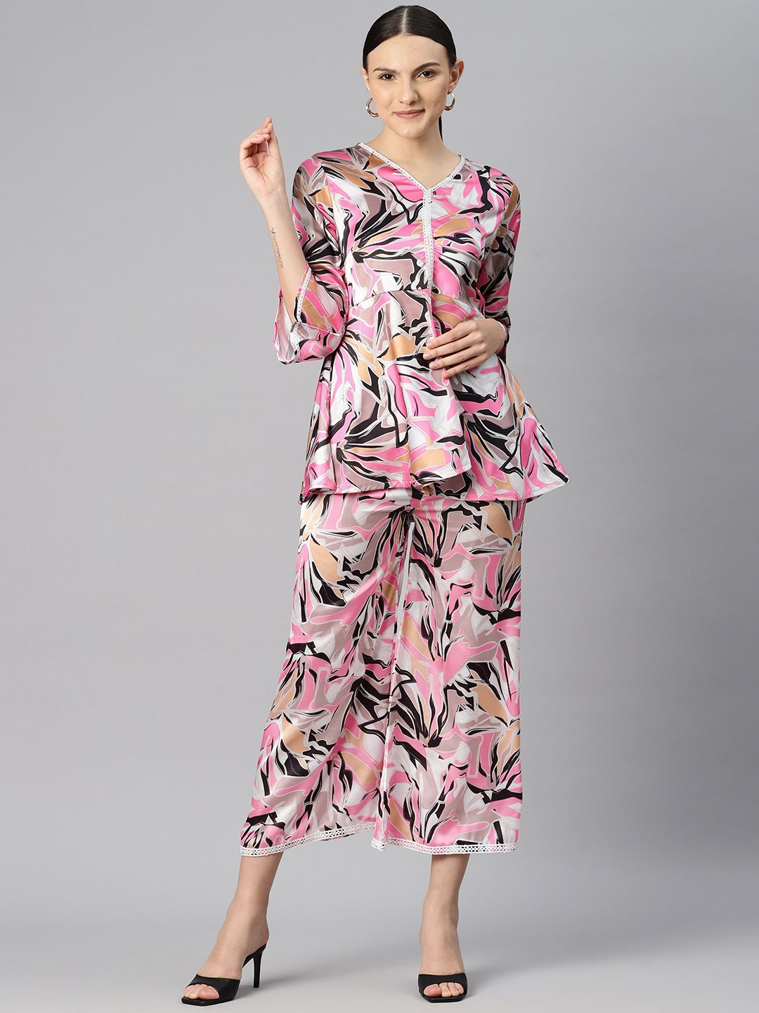 Readiprint Fashions Women Printed Top with Palazzos-picture-27