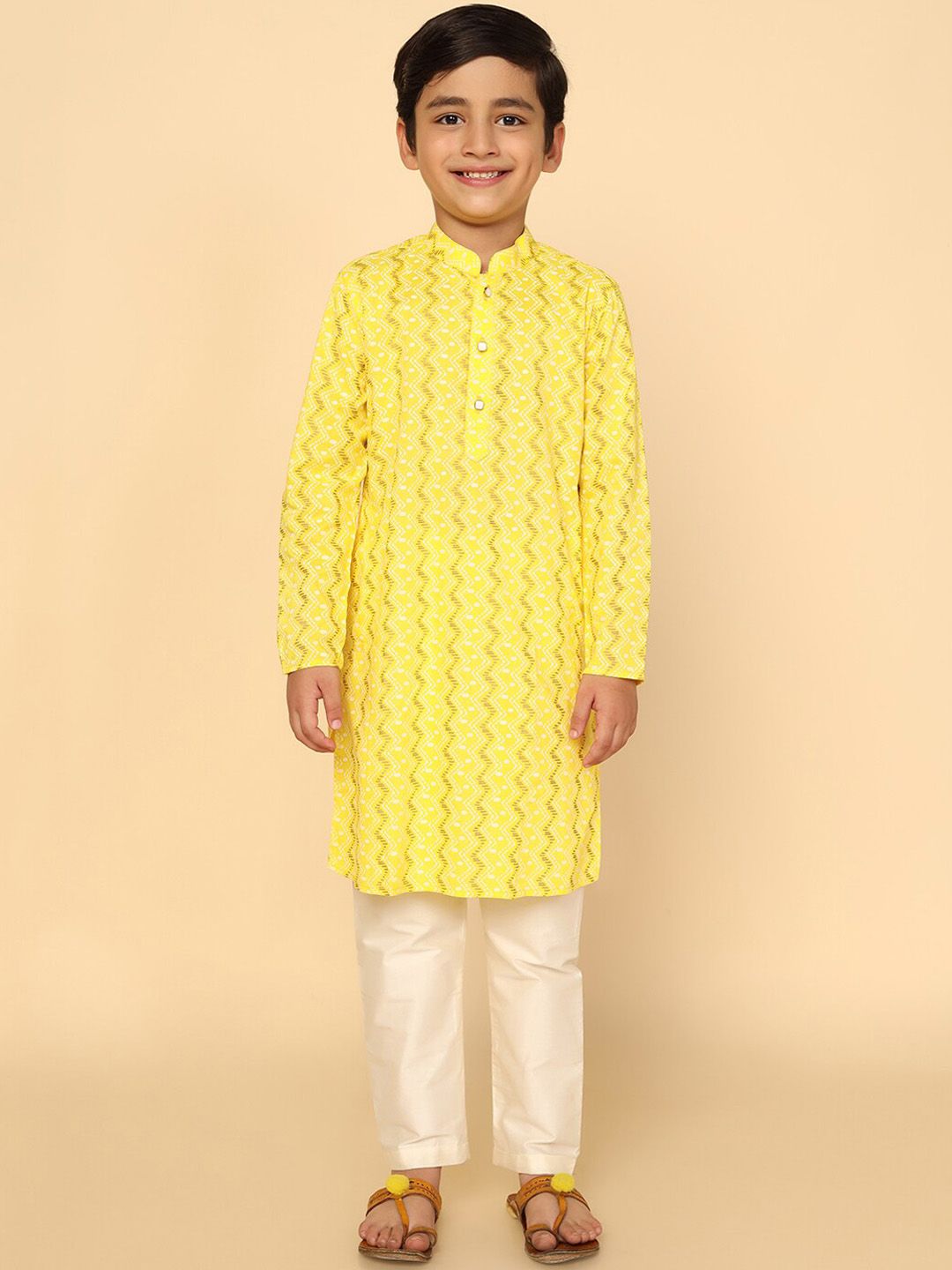 KISAH Boys Printed Regular Kurta With Pyjamas-picture-33