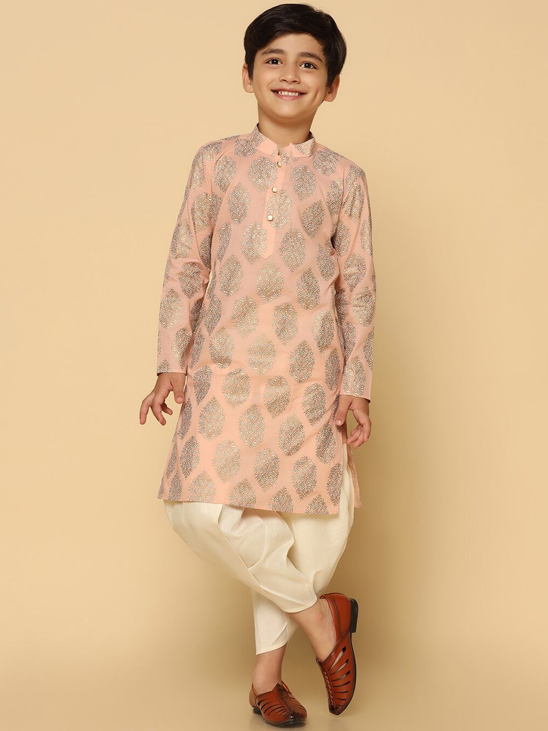 KISAH Boys Ethnic Motifs Printed Regular Kurta With Dhoti Pants-picture-46