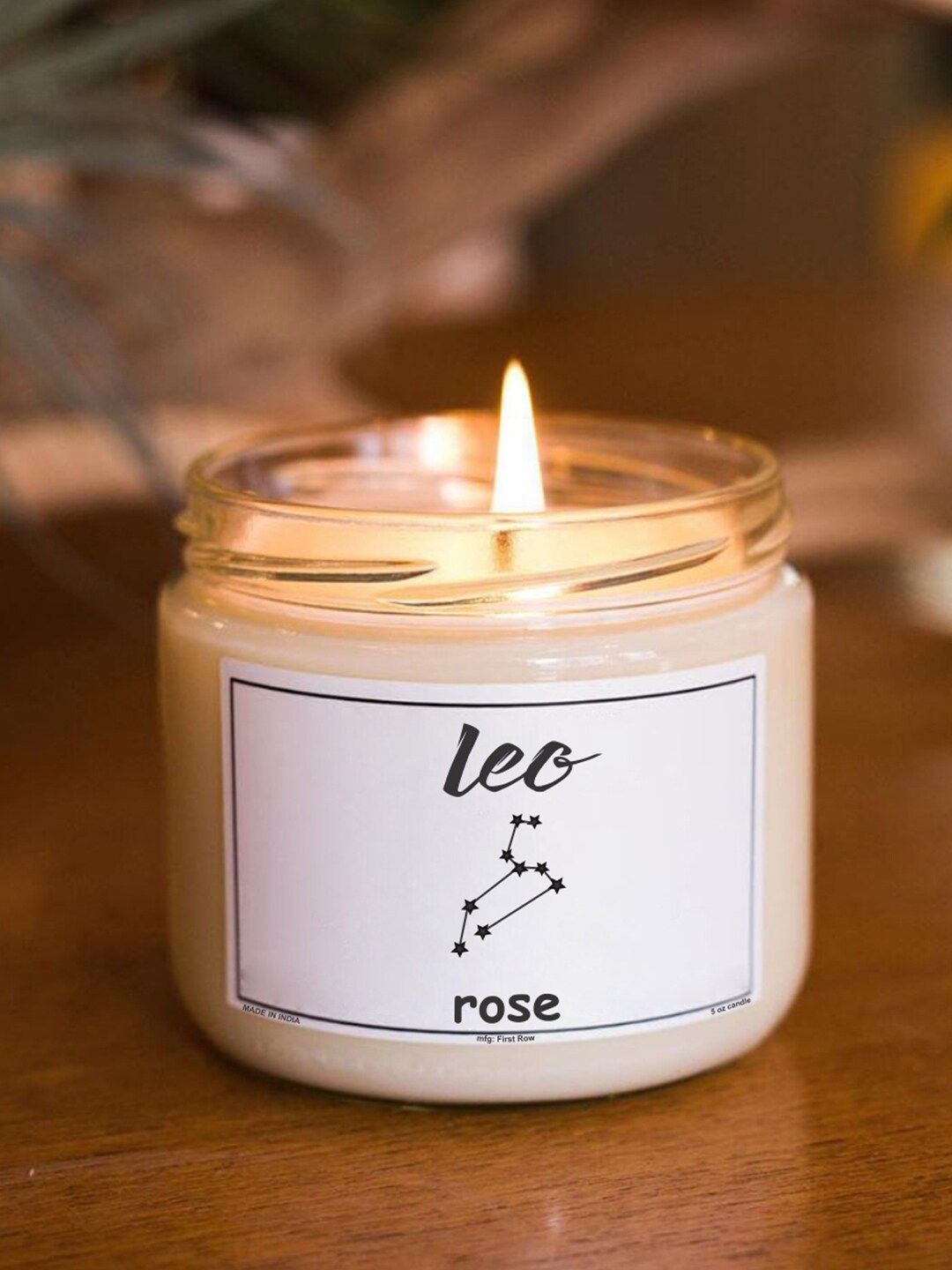 Aromatic Fables Leo Sun Sign White Rose Scented Jar Glass Candle-image-33