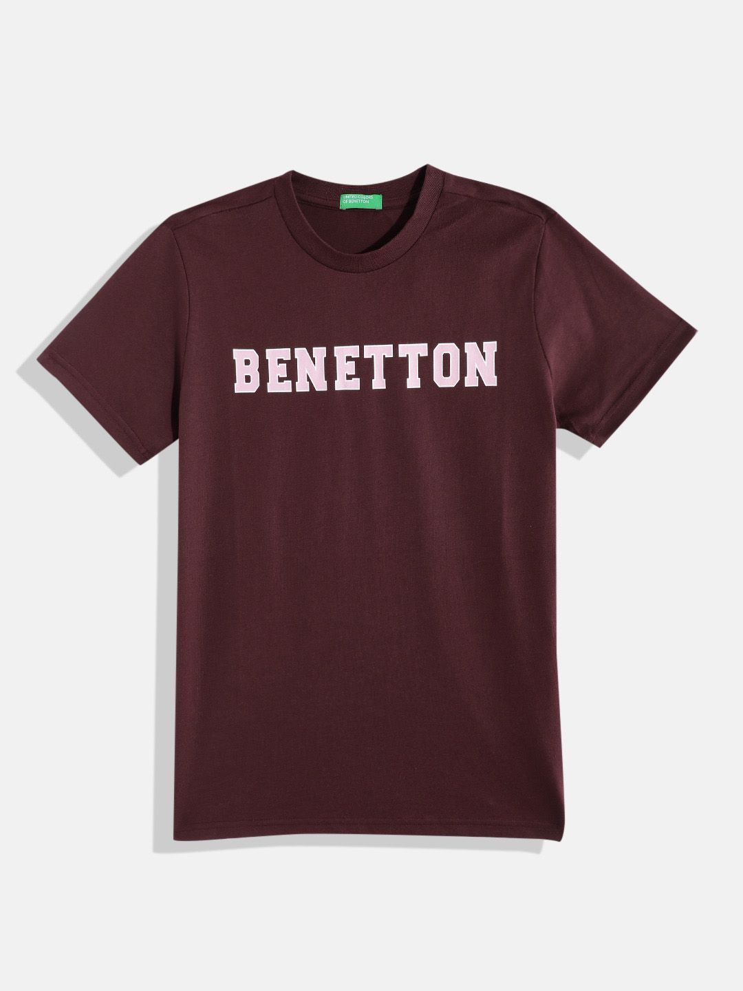 United Colors of Benetton Boys Brand Logo Printed Pure Cotton T-shirt