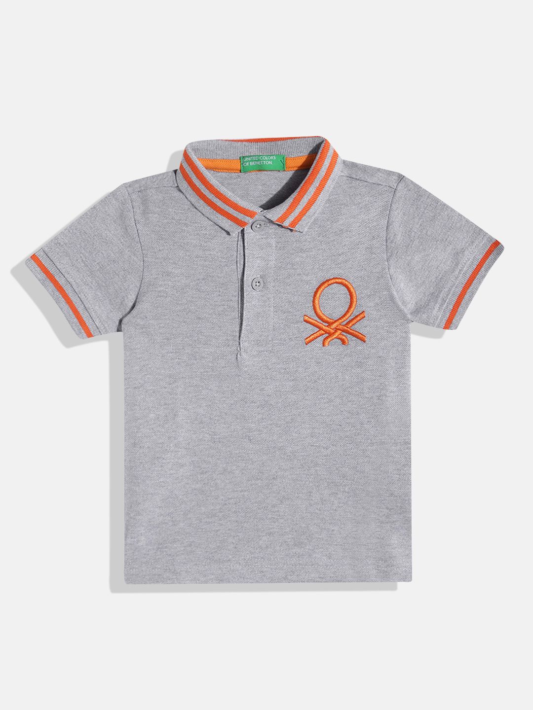 United Colors of Benetton Boys Pure Cotton Brand Logo Embroidered T-shirt-picture-40