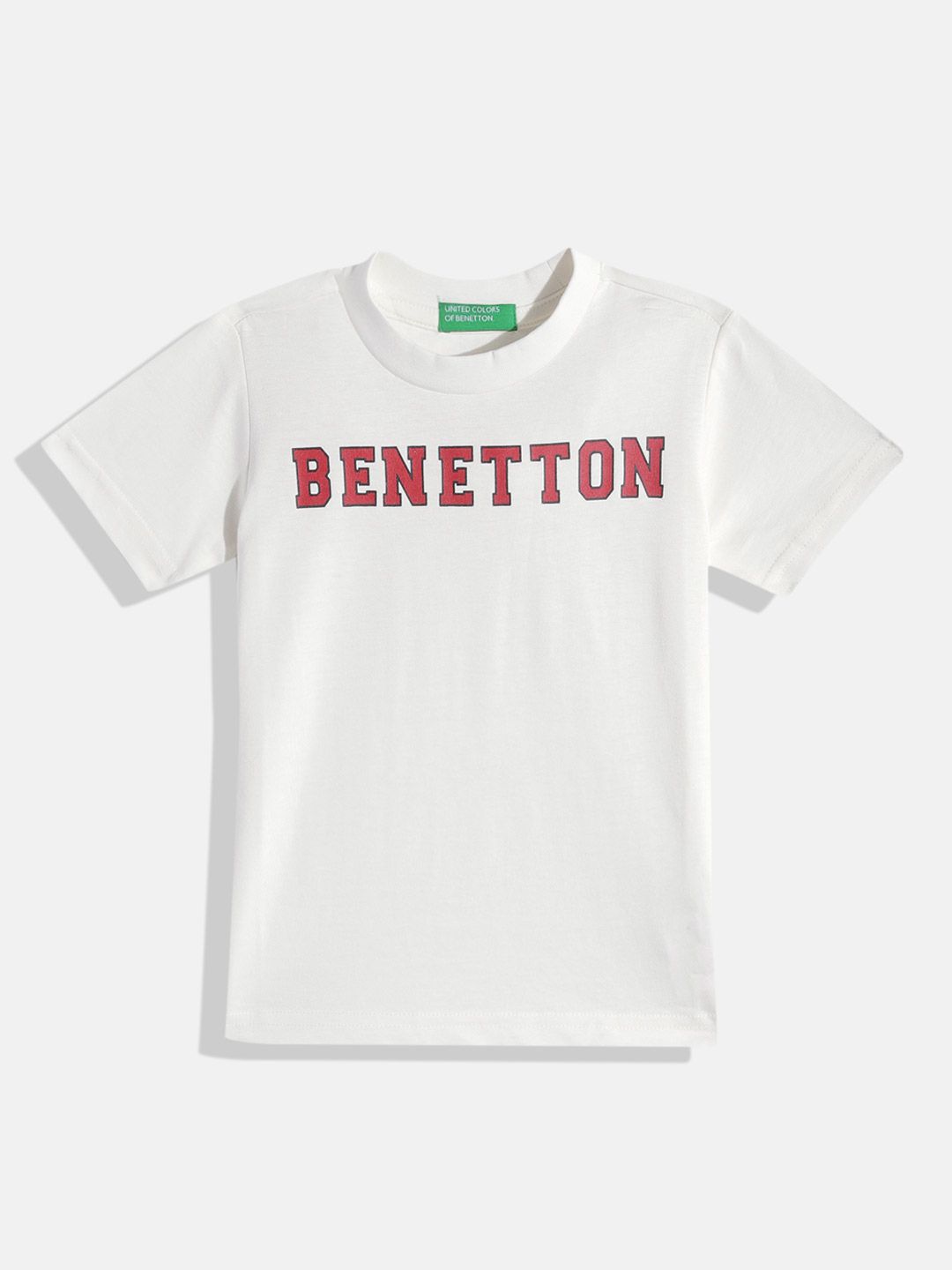 United Colors of Benetton Boys Pure Cotton Brand Logo Printed T-shirt-picture-47